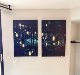 Set of 3 Large Canvas Wall Art Prints – 36” x 24” Each