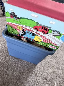 🚂 Huge Wooden Thomas the Train Set + Storage Bench 🚂