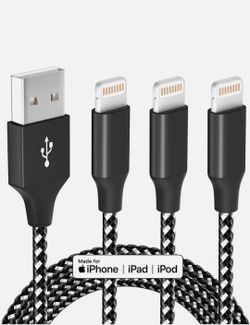 iPhone charging cables USB (X/ 8/7/6 Plus/iPad Air Pods) 6 Pack
