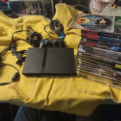 Slim PS2 With 17 Games Tested And Works Amazing Will Not Separate