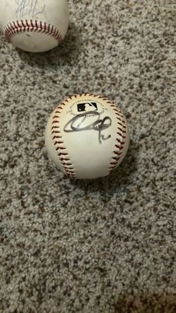 Dodgers Chase Utley signed baseball