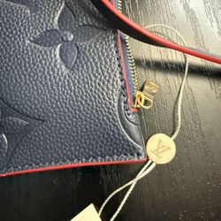 Fancy pouch Navy blue With Red Small For Inside Purse 