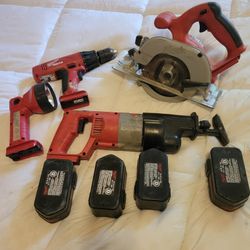 Milwaukee Tool Bundle With Batteries 