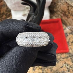 VVS1 Moissanite Mens Ring Size 9