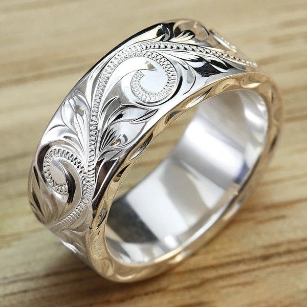 "Wholesale Fever CZ Beautiful Retro Carved Vintage Rings for Women, PD617
 
