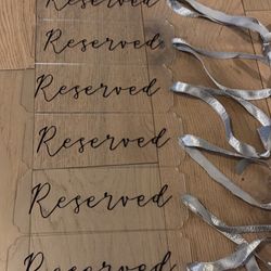 Reserved Signs For Chairs 