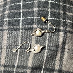 925 Silver Mother Of Pearl Earrings 