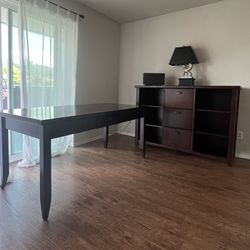 Writing Desk and Cabinet by Martin Furniture 