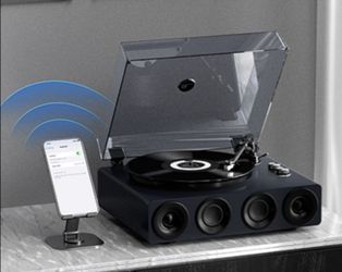 1 BY ONE High Fidelity Record Player, All-in-One Turntable with Built in Speakers