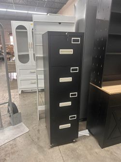 SUPEER 56"H 4 Drawer File Cabinets with Wheels, Metal Vertical File Storage Cabinet for Office Home, A4 Letter /Legal Size, , Assembly Required (Black