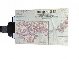 British Isles National Geographic Vintage Map 1975 Good Condition