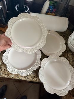 White princess house small plates/platos chicos blancos princess house h