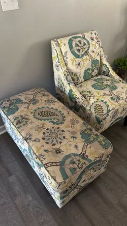 Accent Chair and Ottoman Set