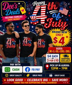 Men's July 4th shirts $4