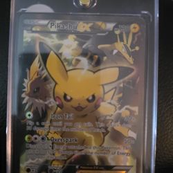Pikachu ex promo super rare.  Moderate played
