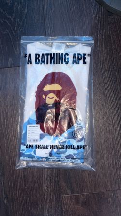 Bape shirt blue and white size small