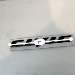 Honda CiVic Black Stick On Emblem 