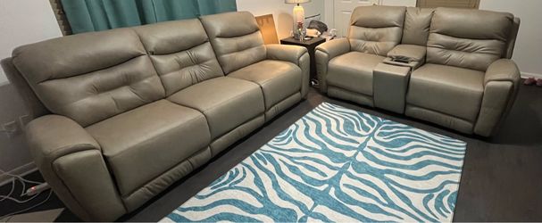 Microfiber Motorized Couch & Loveseat