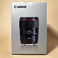Canon EF 35mm f/1.4L II USM Lens, Brand New w/ Original Box, Pouch & Hood, Mint Condition