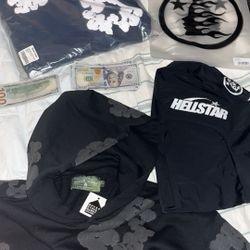 denim tears hoodies and hellstar ski mask