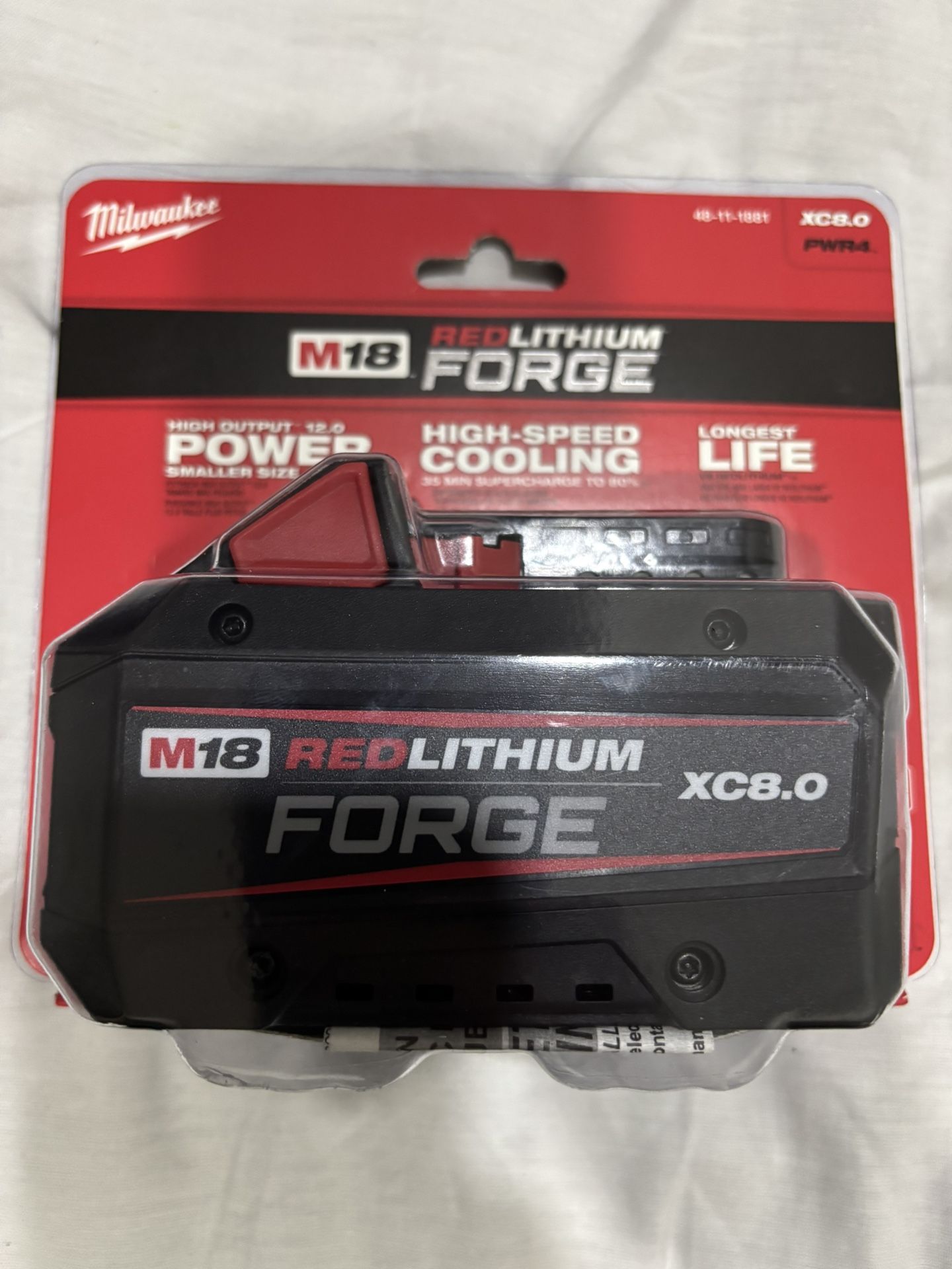 Milwaukee M18 8.0 Red Lithium Forge Read Below