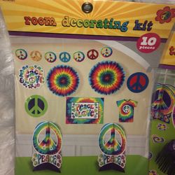 1960s Hippy Style ☮️ Peace Groovy Party Decorations 