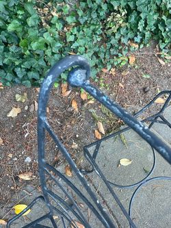 Free project table and 4 chairs. Nice wrought iron.