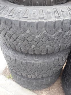 Lt245/70r17 nitto 10ply 4 tires and a spare optinal