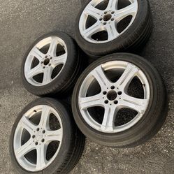 4 — 245/40r18 5x112 5x4.41 Stock Mercedes E350 CLA CLS C300 Audi Vw Wheels Rims Tires