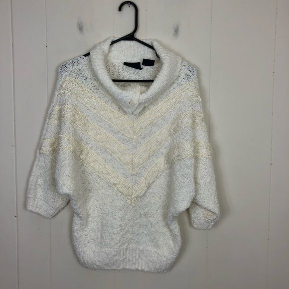 Vintage Chunky Oversized Knit Turtleneck Sweater Sz S