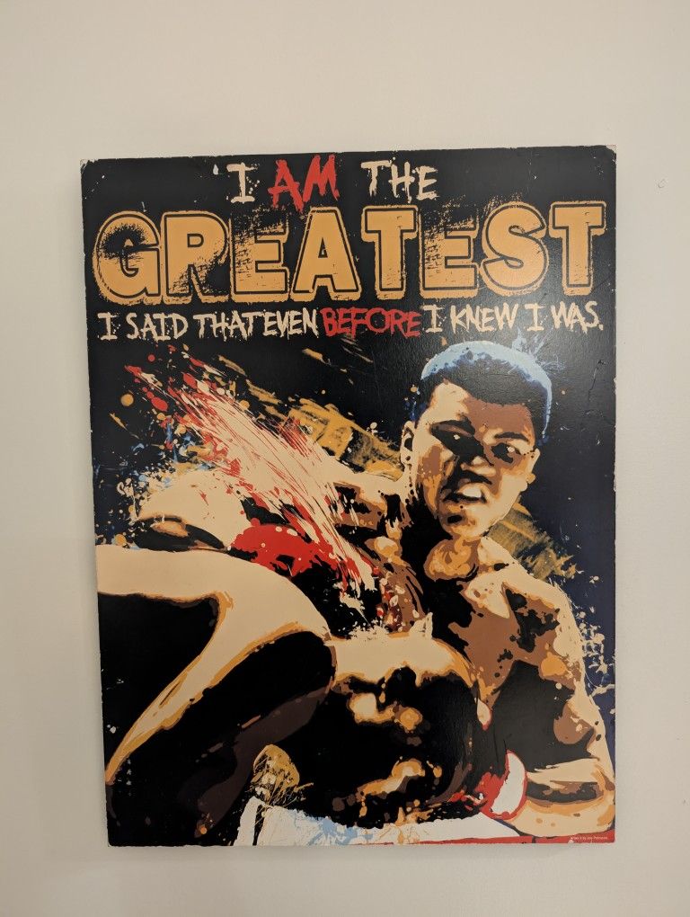 Muhammad Ali Wooden Art Piece