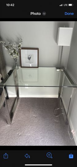 Modern Glass Desk & Chair