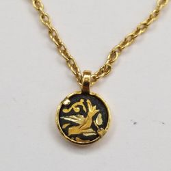 Pendant Gold Plated On Adjustable Chain