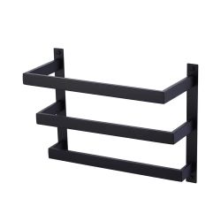 Square 16 in Wall Mounted Towel Rack Single Towel Holder