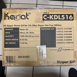 Karat C-KDL516 Sipper Dome Lid For 10-24oz Cup