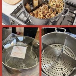 Olla Tamalera Clásica Con Parrilla Y Division 32qt Nueva Princes House