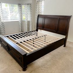 Cal king sleigh bed