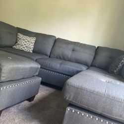 Sectional With Ottoman Available For Immediate Delivery 