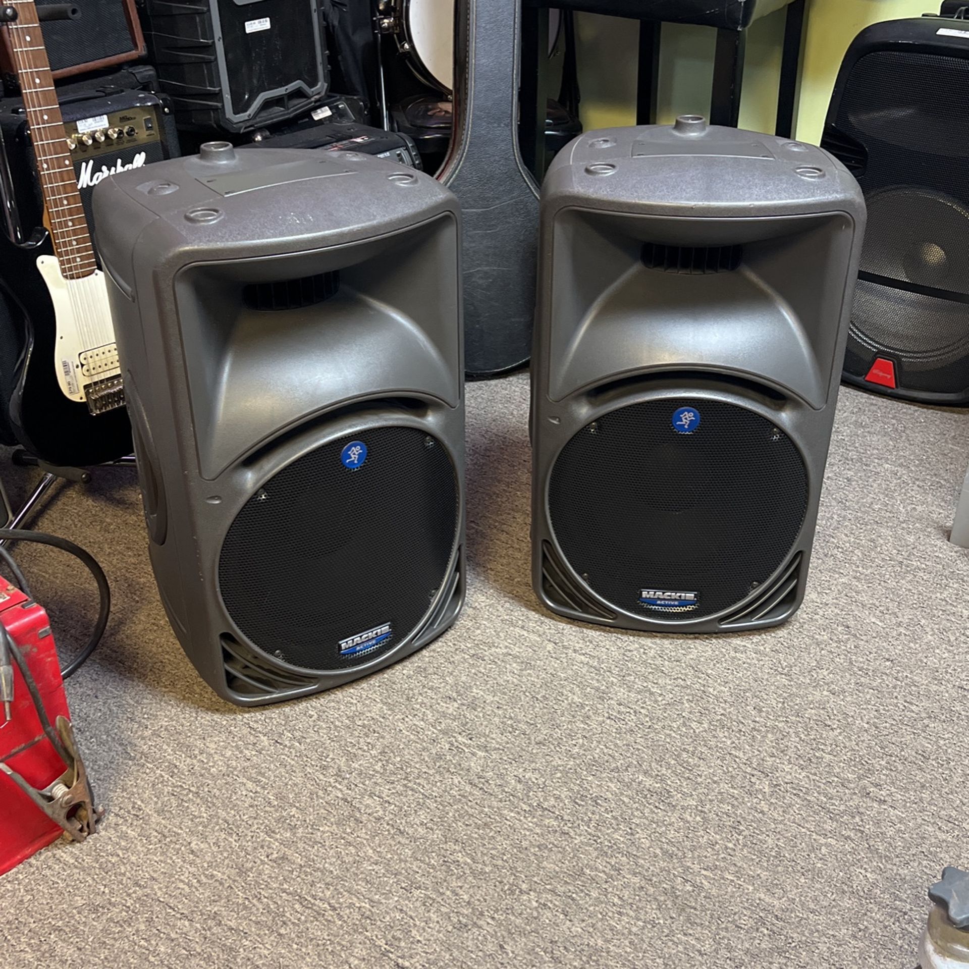 Mackie SRM450 Active Monitor PA Speaker (Pair) W/ Gig bags