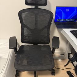 Ergonomic Mesh Office Chair with Headrest – Adjustable