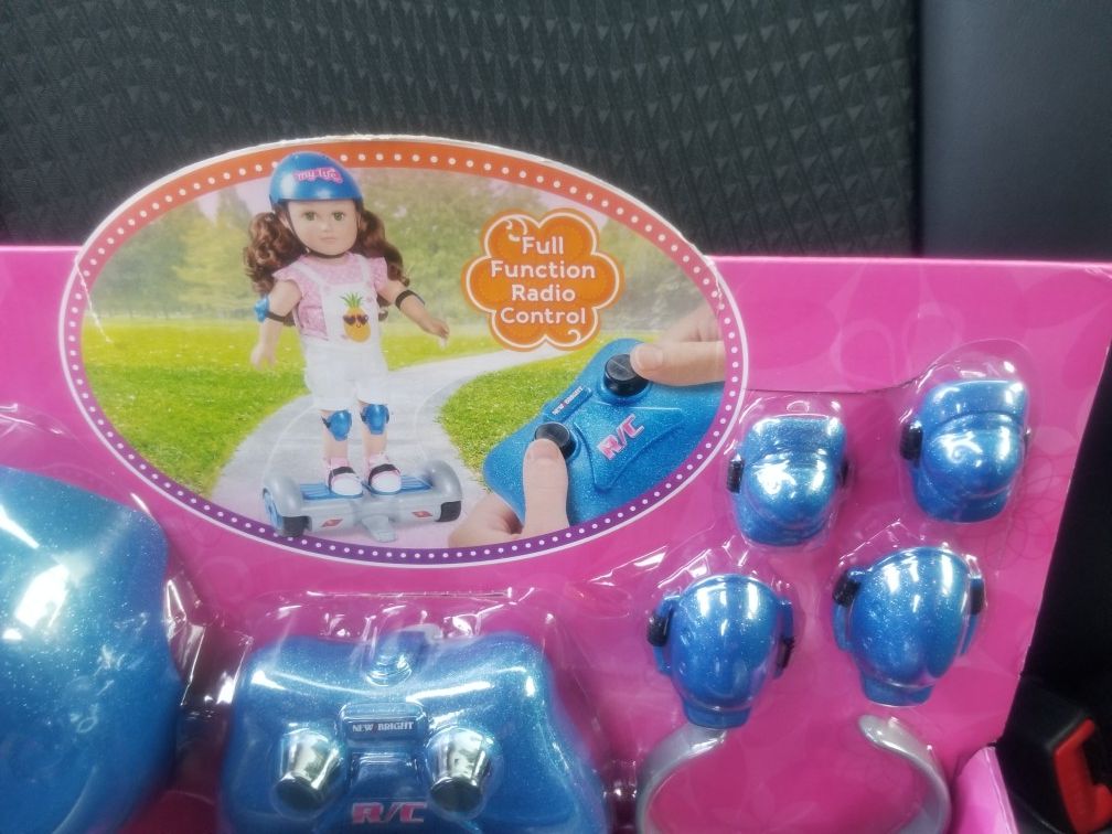 18in doll hoverboard with remote controll my life as