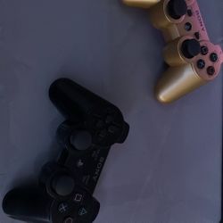 Old PS3 Controllers Black And Gold