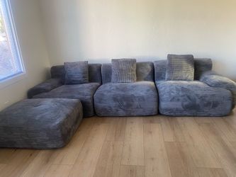 Grey Boneless Couch Brand New