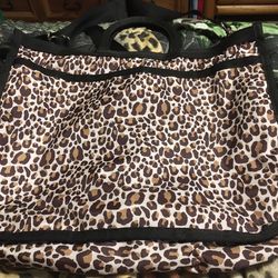Leopard Print Crossbody Laptop Or Travel Bag