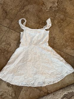 Francesca's White Eyelet Mini Dress