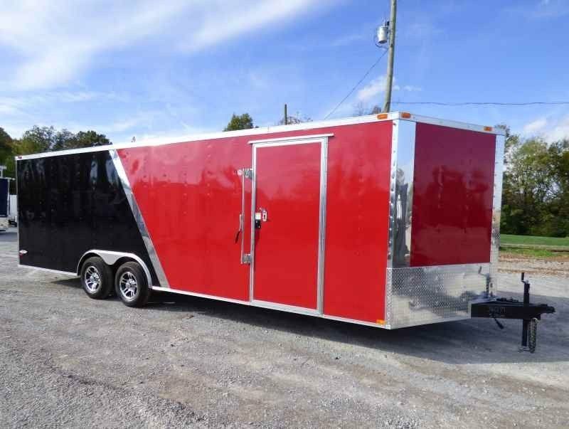 ENCLOSED VNOSE TRAILERS ALL SIZES AND COLORS 20FT 24FT 28FT 32FT IN STOCK FREE DELIVERY