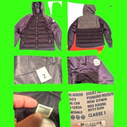 Moncler Grenoble Navy Blue Grey Jacket  New Condition $350