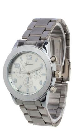 Silver stainless steel watch