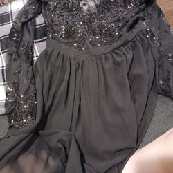 Black Sequin Maxi Dress (Large) BEAUTIFUL