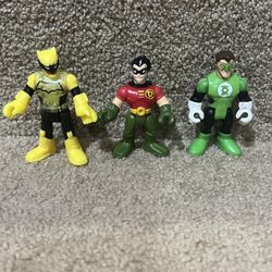 Imaginext lot of 3 figures DC Comics Batman Robin Green Lantern figure